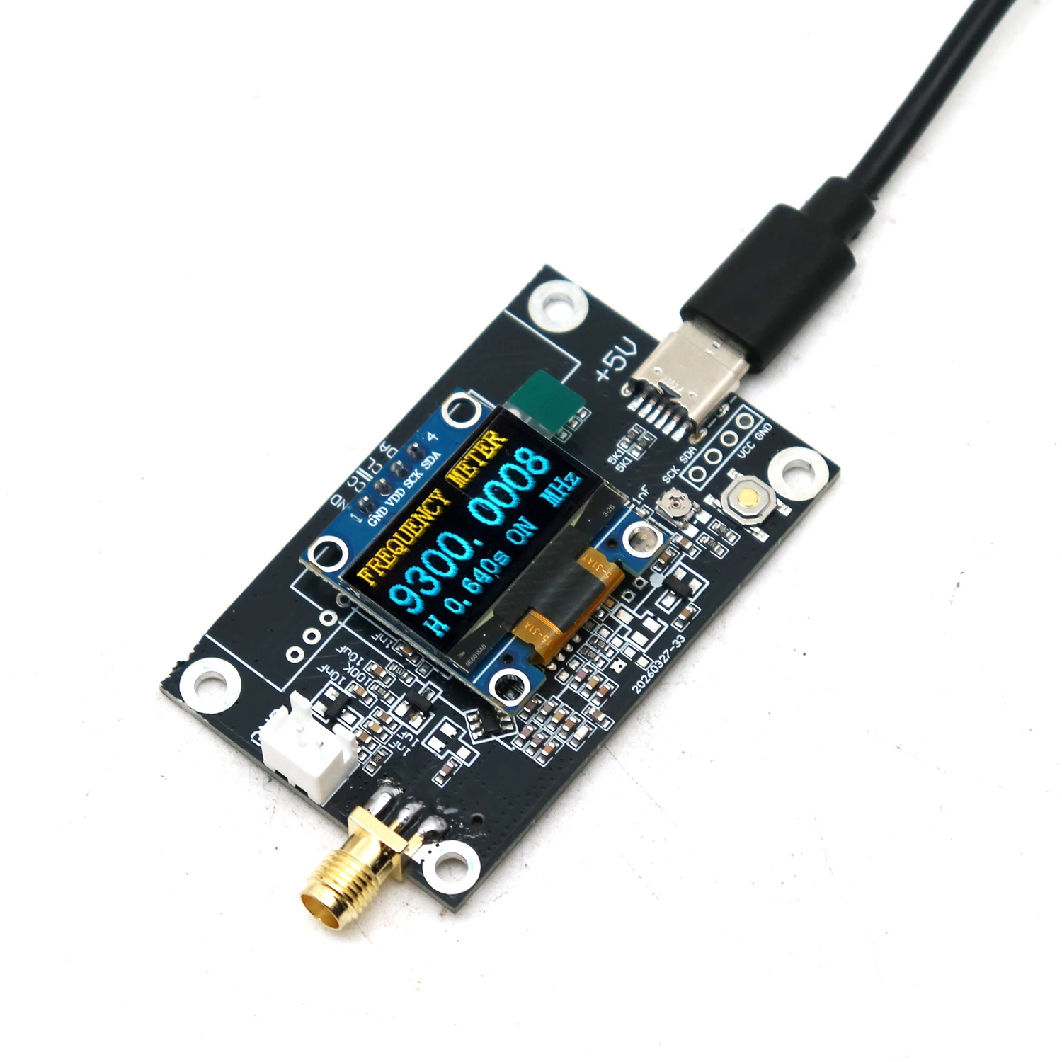2CH 1KHz-9GHz RF Frequency Counter Low/High Frequency Measurement 2.4Ghz 5G 5.8Ghz Signal Digital Frequency Meter for Ham Radio