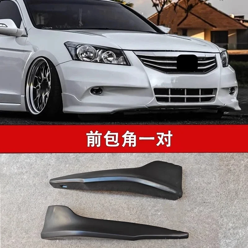 Front Bumper Corner Spoiler Side Skirts For Honda Accord 2008-2013, Modified Unpainted Body Kit