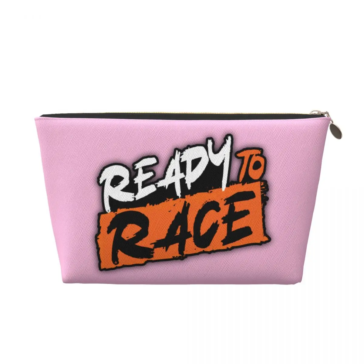 Custom Travel Ready To Race Toiletry Bag Motorcycle Rider Racing Sport Cosmetic Makeup Organizer Beauty Storage Dopp Kit Box