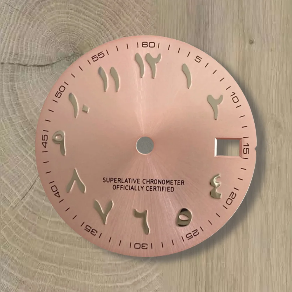 28,5 mm S-Logo, arabisches Zifferblatt, passend für NH35/NH36, japanisches Automatikwerk, hochwertiges Sunray-Zifferblatt, Uhrenmodifikationszubehör