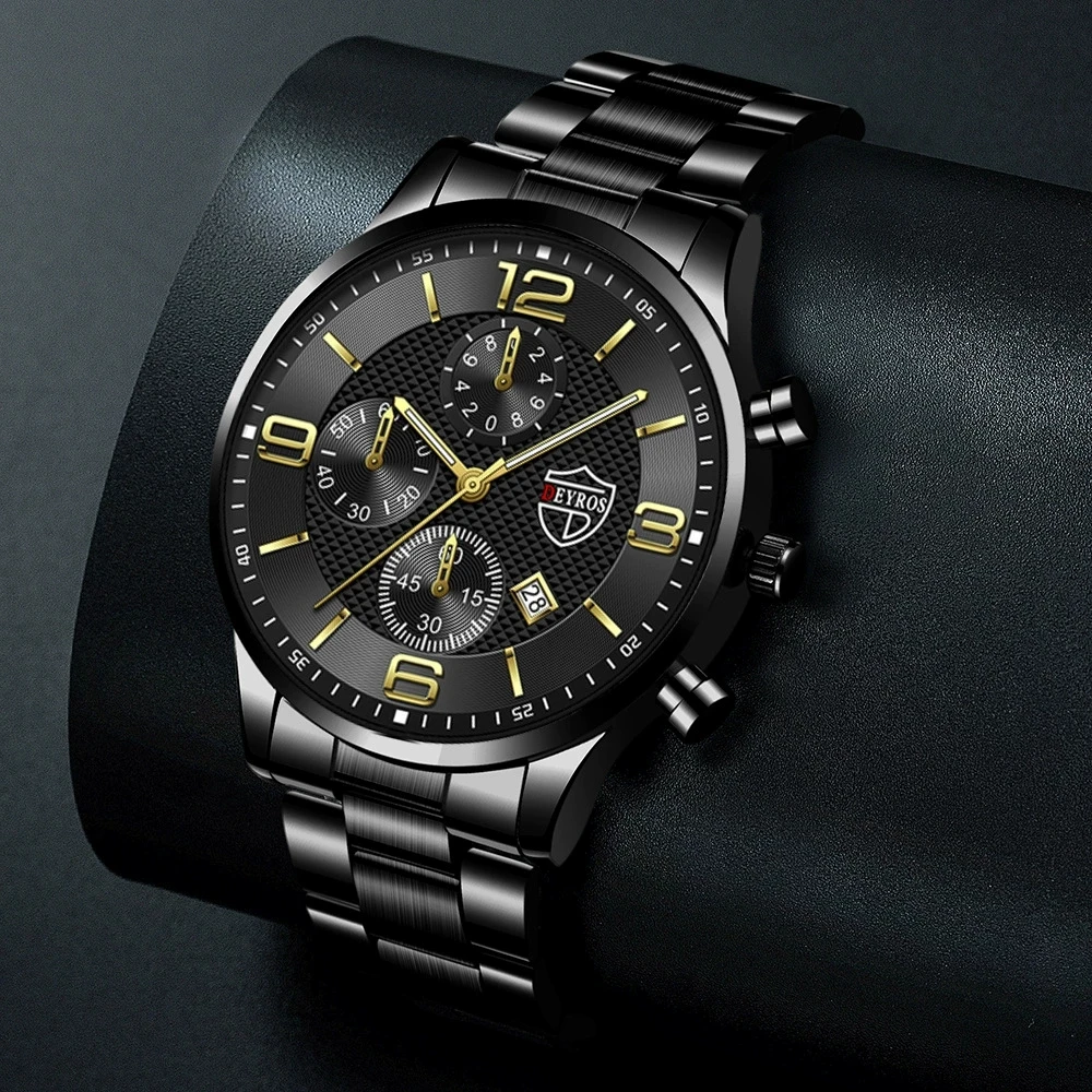 

LByzHan Top Brand Mens Luxury Watch Stainless Steel Luminescence Clock Casual Chic 3Bar Waterproof Outdoor Sport Watch