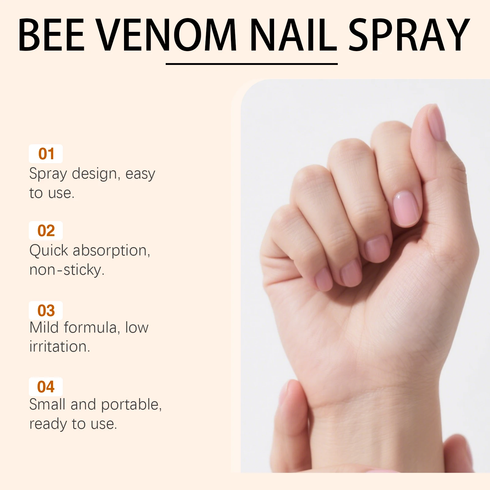 Ximonth Bee Venom Nail Spray Restore Gray Nail Onychomycosis Paronychia Removal Smooth Damaged Nails Hand Foot Nail Care Spray