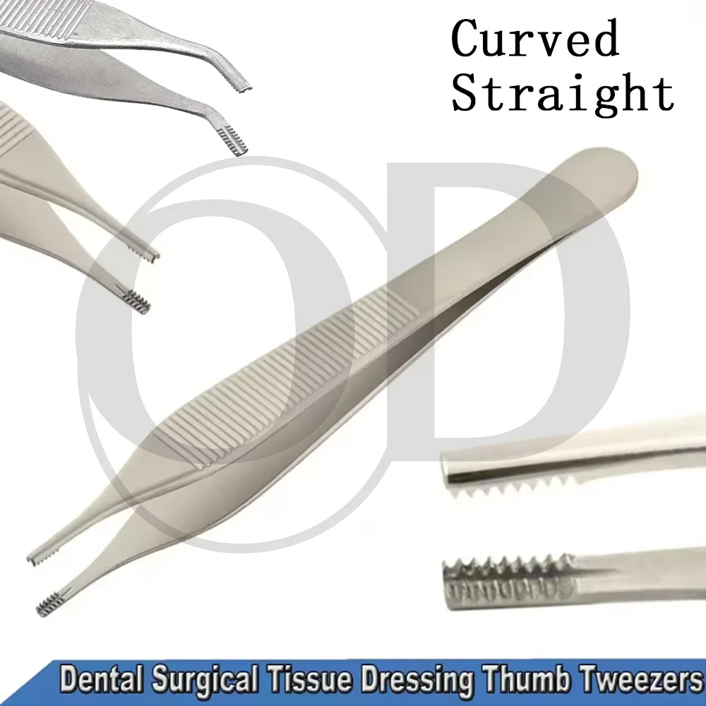 

12cm Stainless Steel Ophthalmic Forceps with Serrated Tips for Precision Cartilage Fat and Tissue Surgery