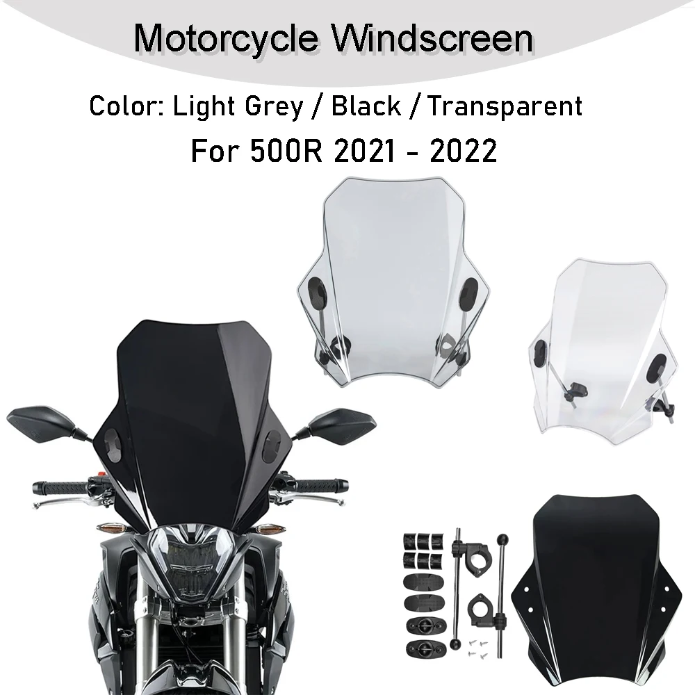 

For VOGE 500R 500 R 2021 - 2022 Motorcycle Windscreen Windshield Covers Screen Smoke Lens Deflector