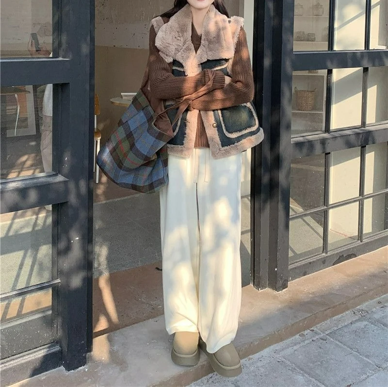 

Осень-зима 2025: теплый джинсовый жилет, куртка, внутренний слой, вязаный свитер, топ, комплект из двух предметов