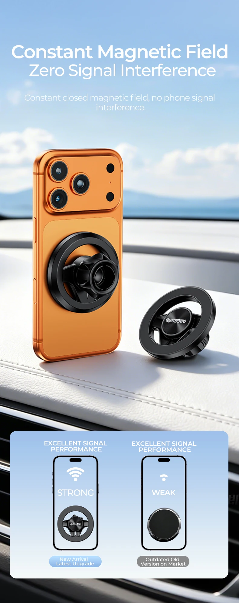 Magnetischer Telefonhalter & Zubehör für MagSafe Gym, Verstellbarer Magnet, Stoßfester Ständer für Auto-Handys, kompatibel mit iPhone Pro und Samsung – Detail 17