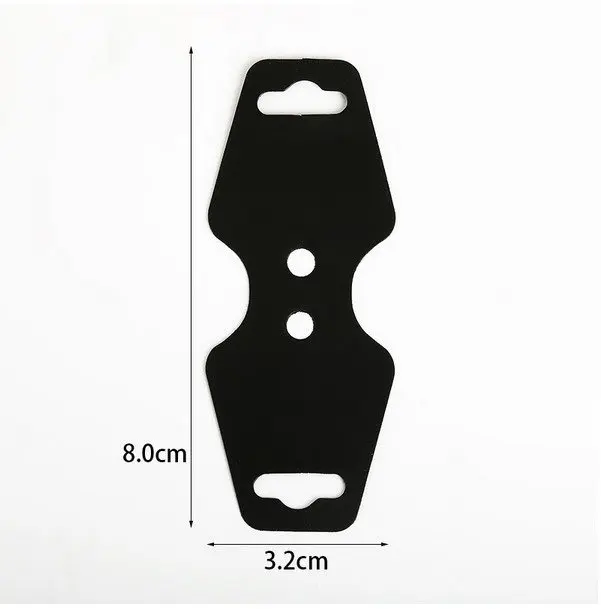 200Pcs Black Paper Necklace Display Cards Pre-Scored for Easy Folding Jewelry Packaging Holder for Necklaces Bracelets Anklets