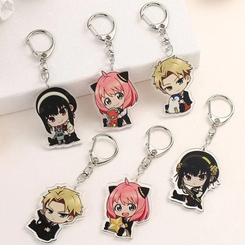 New  Anime New Keychain Figures Cosplay   Acrylic Double Sided Key Ring Xmas Gifts