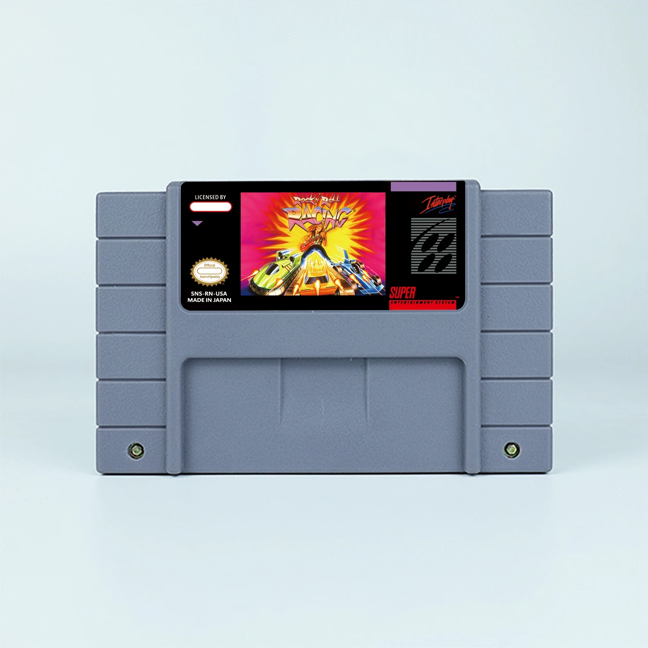 بطاقة ألعاب حركة سباقات الروك إن رول لألعاب SNES و EUR و PAL و USA و NTSC ووحدات التحكم في الألعاب 16 بت مع صندوق البيع بالتجزئة وخرطوشة ألعاب الفيديو