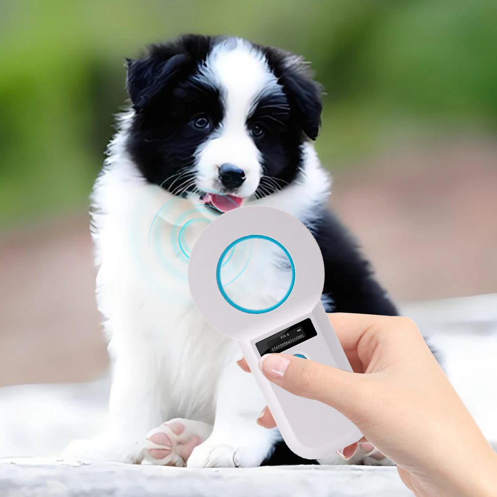 Handheld RFID EMID Micro Chip Scanner for Animal Pet Identification with OLED Display Rechargeable Reader