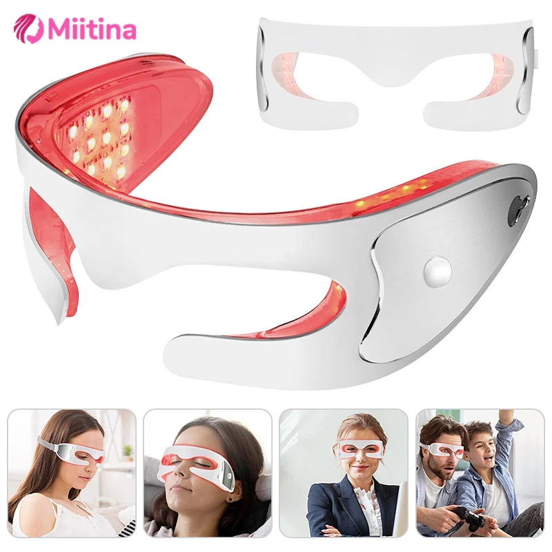 

EMS Red Light Therapy Eye Massager Eyes Fatigue Relief Relaxation Dark Circles Hot Compress Massage Reduce Fine Lines Anti-Aging