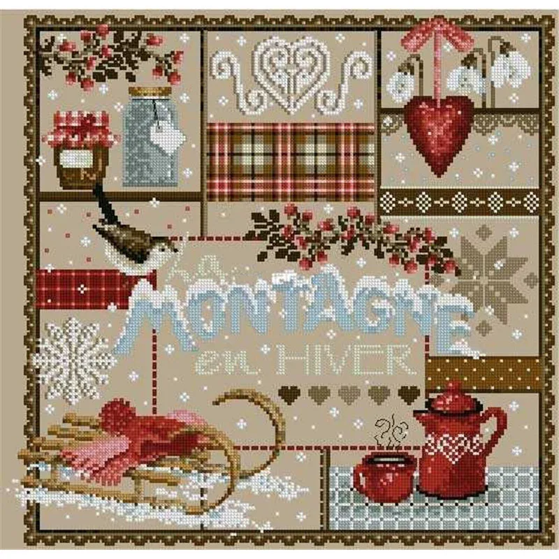 Cross Stitch Set Chinese Cross-stitch Kit Embroidery Needlework Craft Packages Cotton Fabric Floss New Designs Embroidery ZZ658