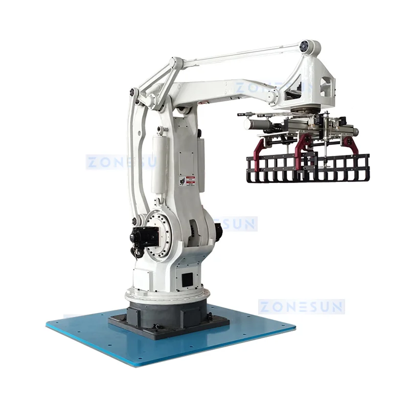 ZONESUN Industrial Articulated Robot 4 Axis Palletizer Material Handling Robotic Arm Automation Production Integrated Line