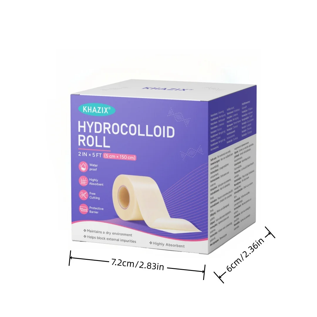 1 Roll of Hydrocolloid Wound Care Roll, Self-Adhesive Waterproof Absorbent Bandage for First Aid Use. view 6