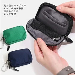 Japanese Style Storage Bags Coin Purse Small Mini Card Holder Chain New Multifunctional Double Zipper Key Wallet Neutral Fashion