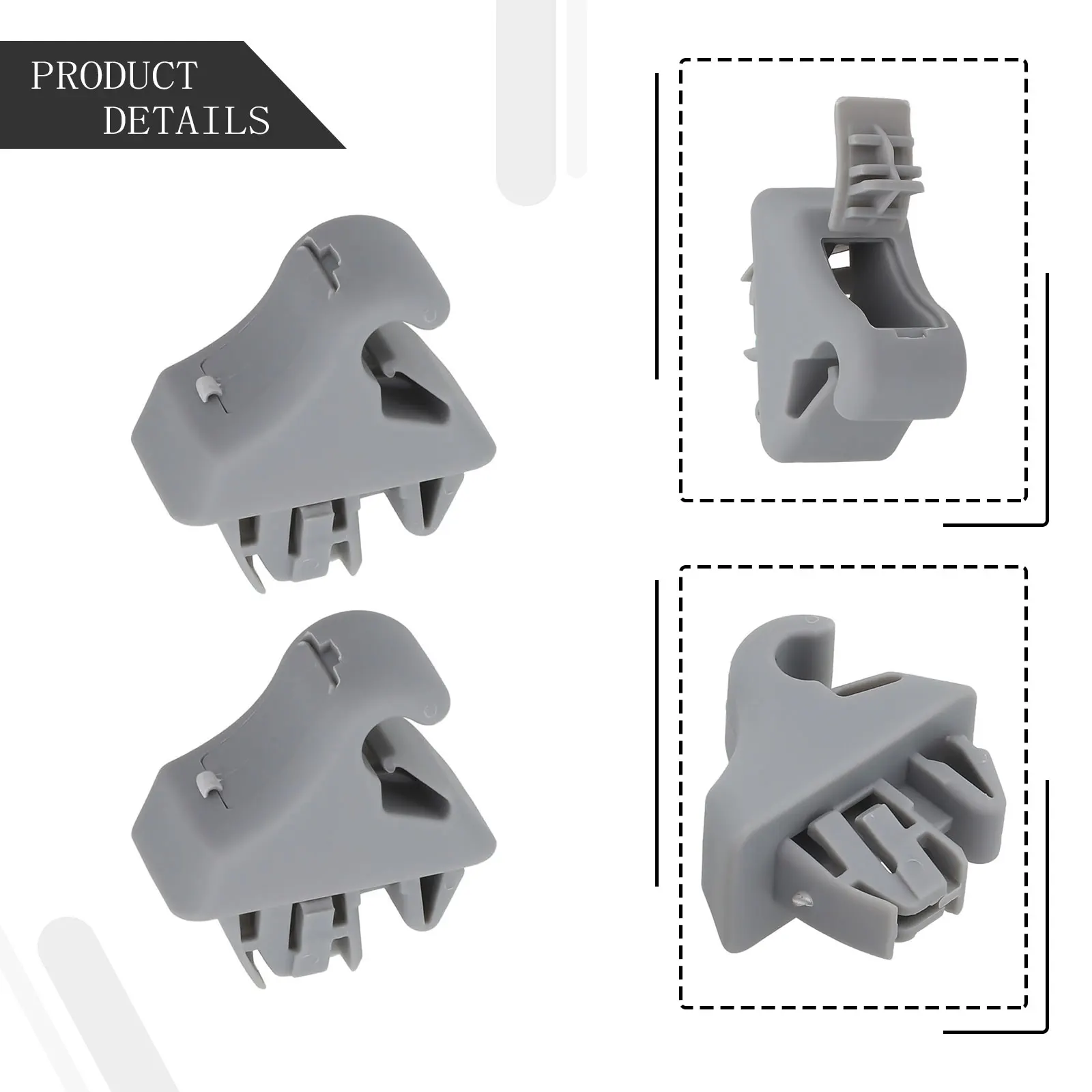 For Mitsubishi For Pajero Sun Visor Retainer Clip Replacement Part for Models 2000 to 2006 Pair Clips ABS Material