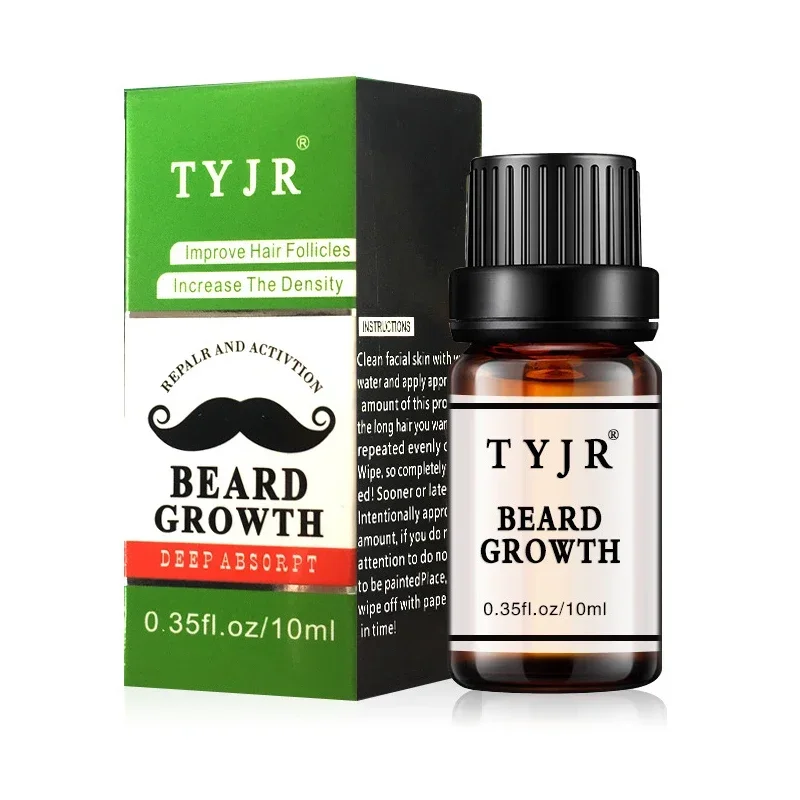 Men Beard Growth oil 10ml Moustache Treatment Liquid Beard Increase liquid Hair growth fluid Hair Care Essence Improves Hair