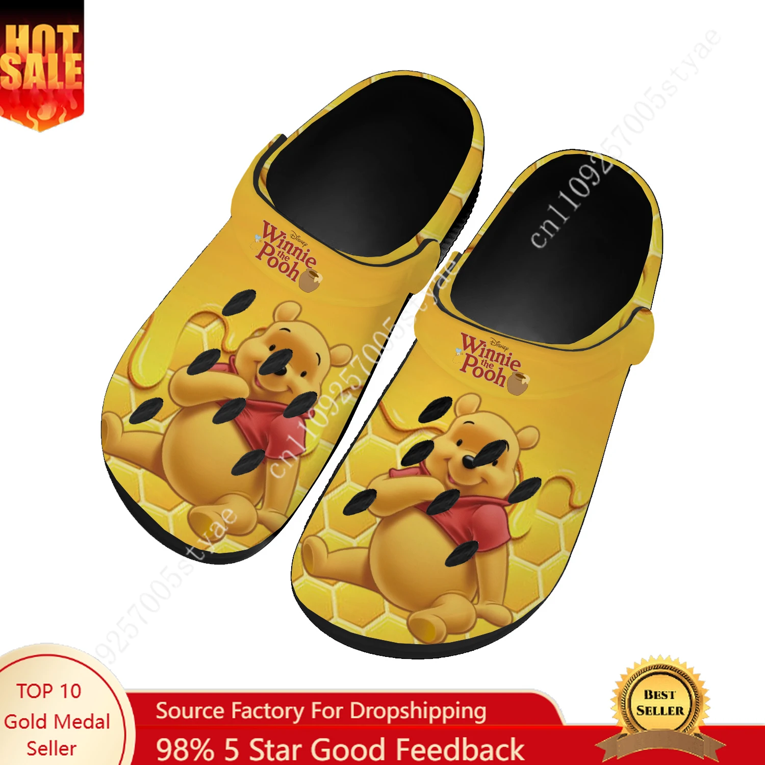 

Winnie The Pooh Water Shoes Mens Womens High Quality Fashion Home Garden Clogs Custom Sandals Beach Breathable Hole Slippers