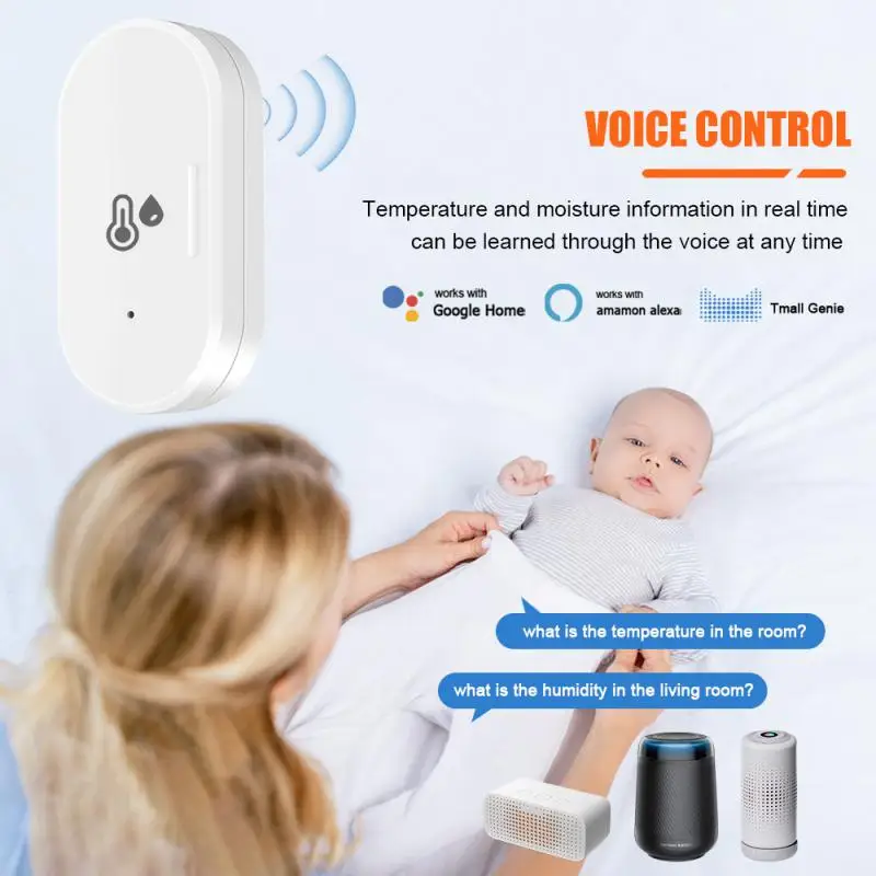Tuya ZigBee Smart Temperature And Humidity Sensor Need Zigbee Gateway Hub Hygrometer Home Security Work With Alexa Google Home
