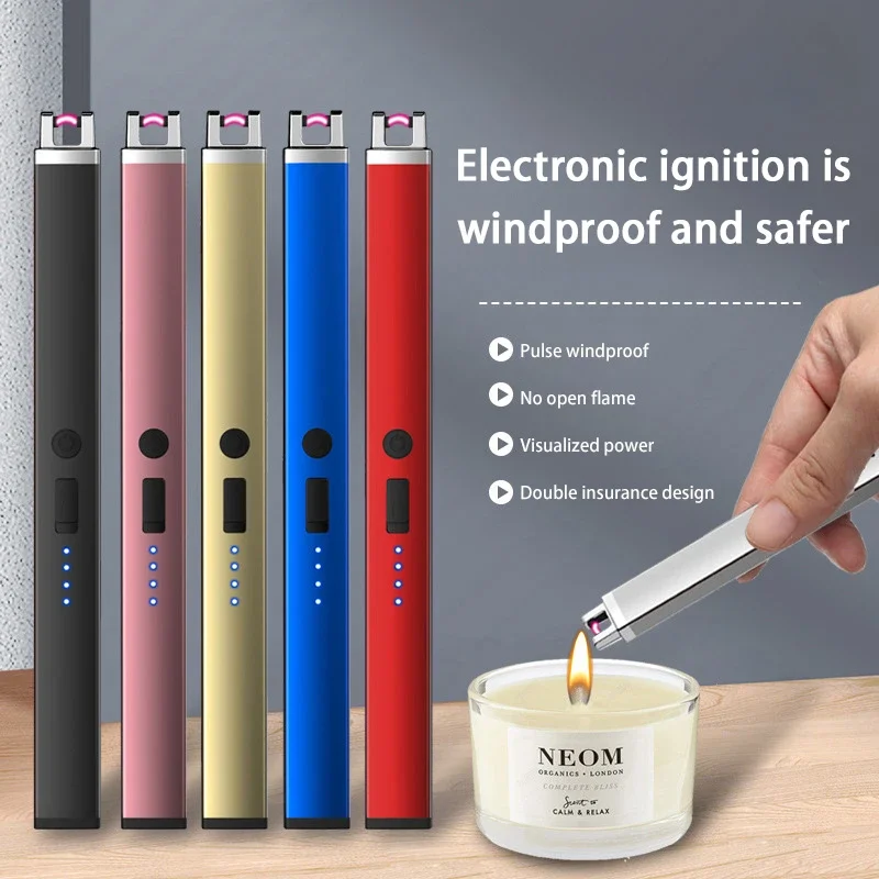 2025 New Outdoor Camping Lighter Candle Lighter USB Charging Lighter Outdoor Kitchen Barbecue Ignition Gifts For Men