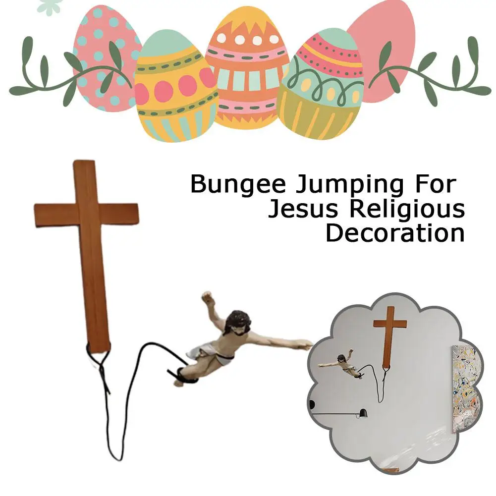 Hanging Ornaments Crafts - Bungee Jumping Jesus Easter Gifts Decorative Wall Theme Home Decoration Religious Unique - Z2N2