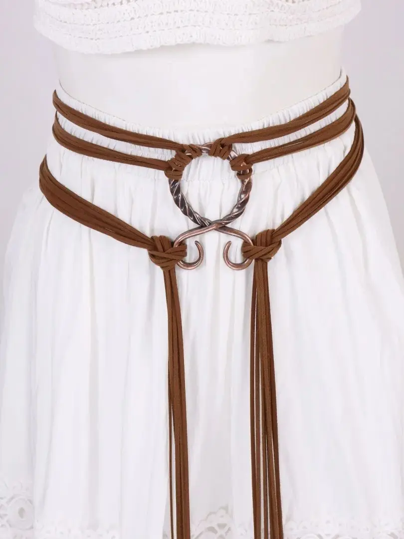 Ceinture à pampilles médiévales Renaissance pour femmes, longue corde, chaîne à bandoulière de sorcière, accessoire de décoration Viking