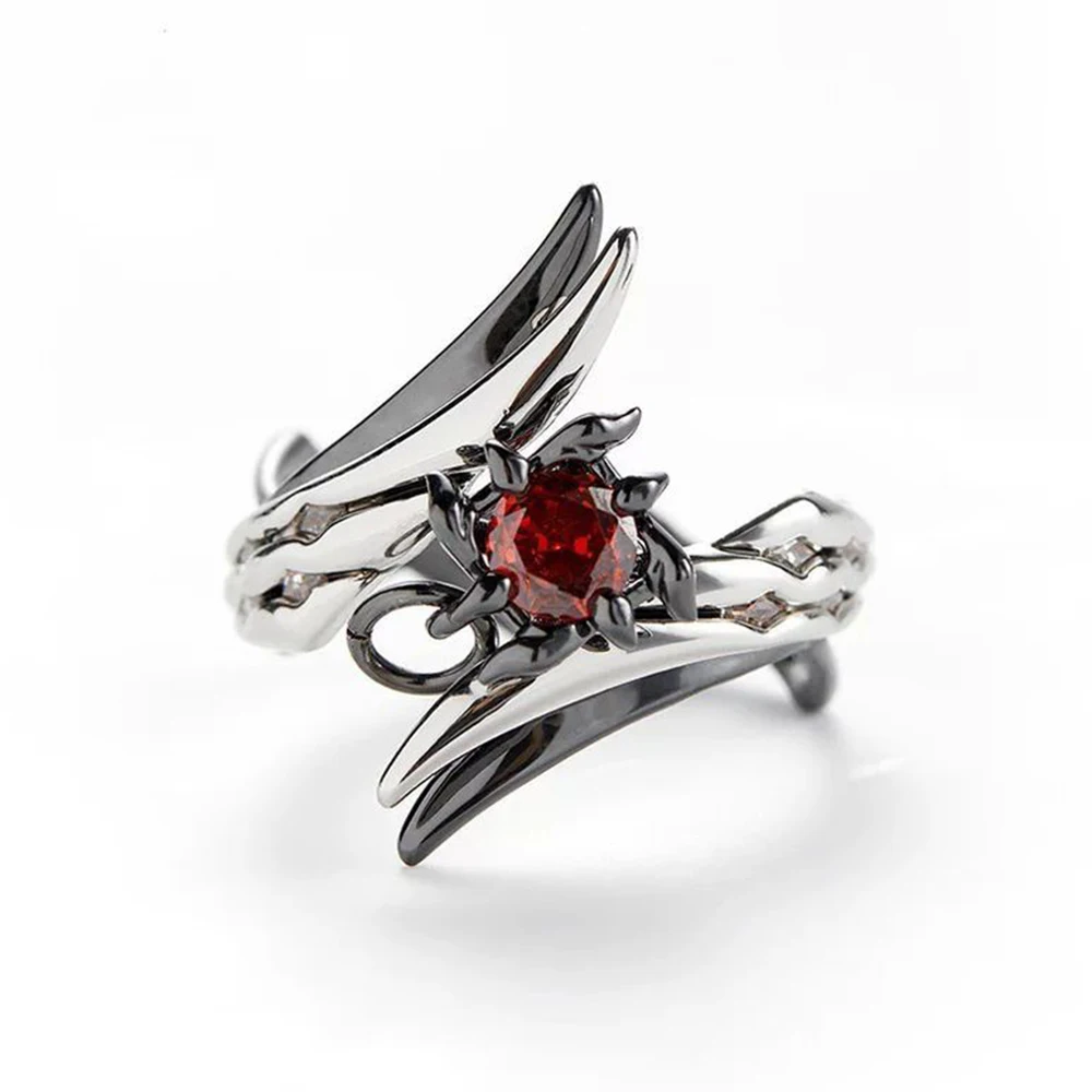 Spiel Genshin Impact Arlecchino Cosplay Fingerring Metallring Erwachsenen-Halskette Unisex Choker Kette Halloween Schmuck Accessoires – Detail 2