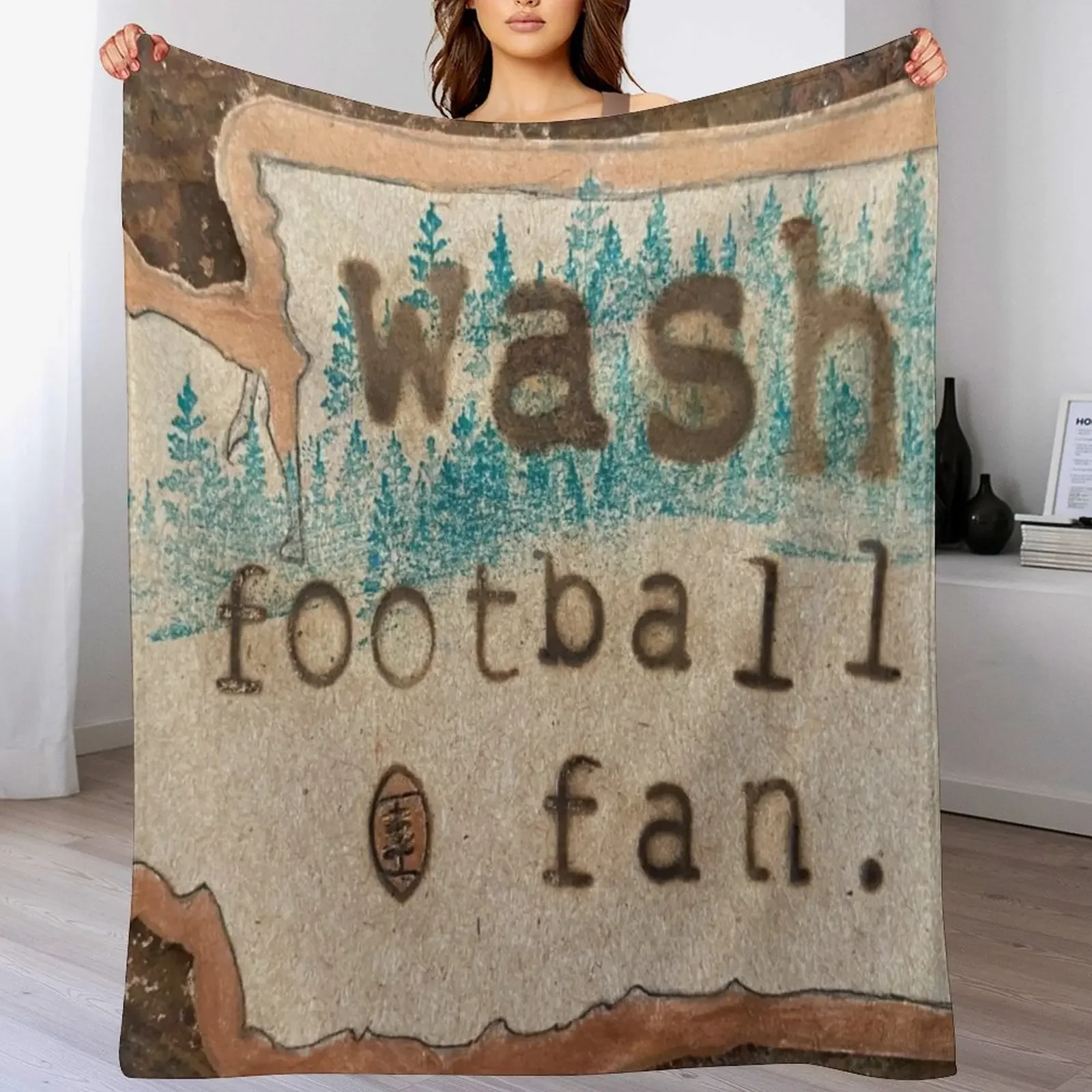 

Washington Football Fan Throw Blanket Soft Plush Plaid Flannel Bed Fashionable decorative Blankets
