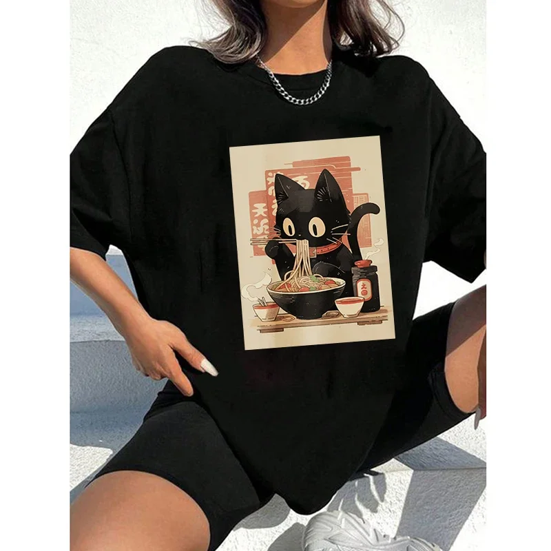 Kawaii Graphic T-shirt, Women's Short Sleeve Breathable And Comfortable Slightly Stretch Fabric, Suitable For Summer