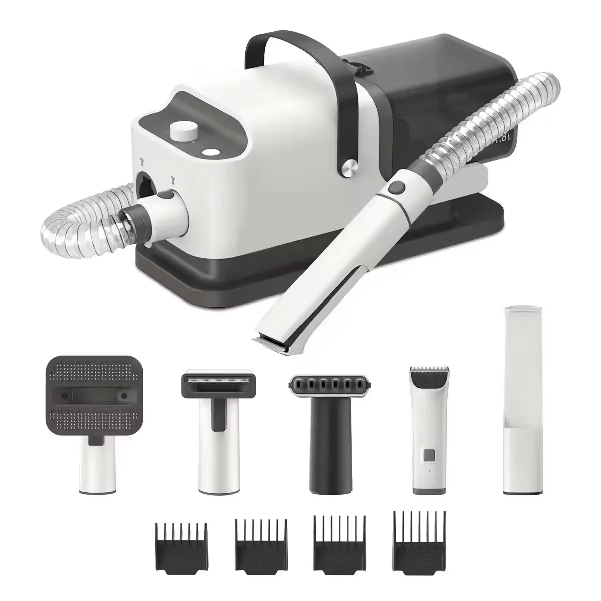 

10 in 1 Pet Vacuum Cleaner Electric Clipper Slicker Cleaning Dog and Cat Hair Fur Grooming Brush Kit Hair Dryer Blower Comb Set