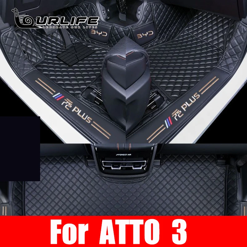 

LHD Car Floor Mats For BYD ATTO 3 2022 2023 2024 Custom Auto Foot Pads Automobile Carpet Cover Interior Accessories