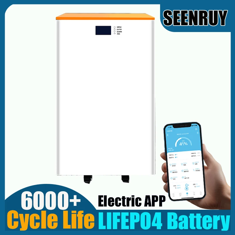 SEENRUY 48V 200AH 300AH 400AH 500AH with BMS 200A for Home Energy Storage System