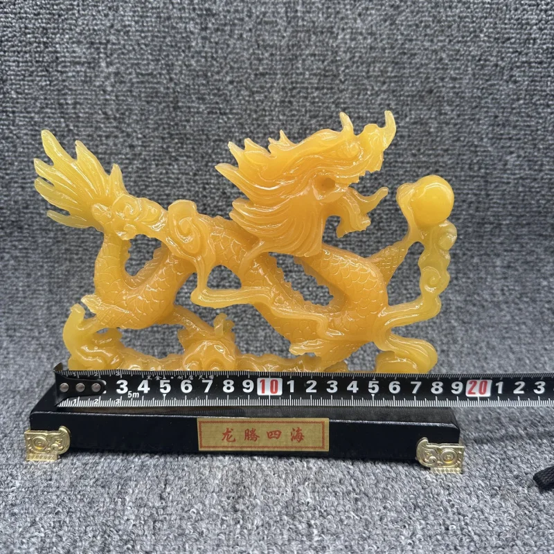 Resin , small golden , green and Han ornaments, twelve zodiac dragon craft