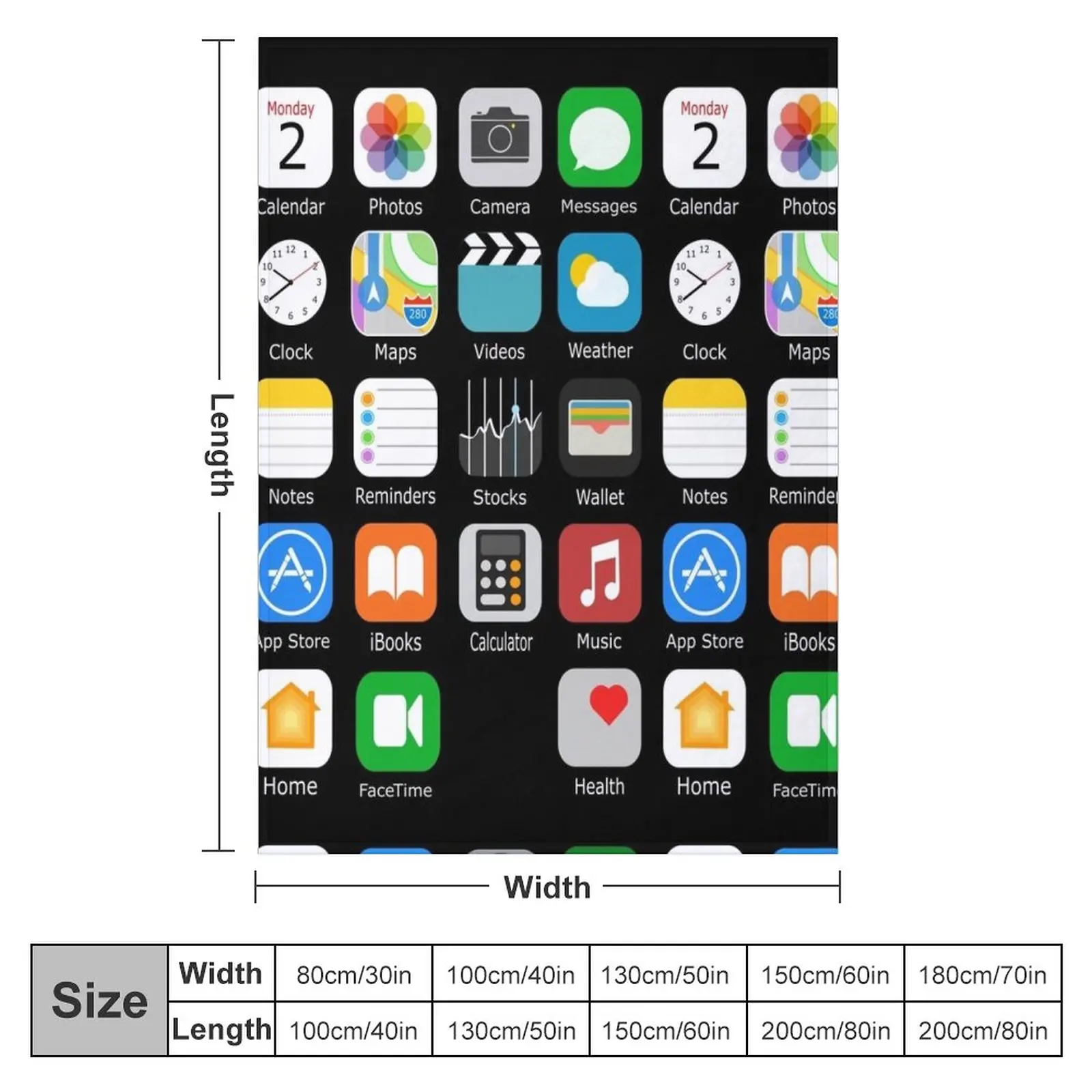 iphone apps | apple iphone apps Throw Blanket Luxury Blanket Thin Blanket Fluffy Soft Blankets