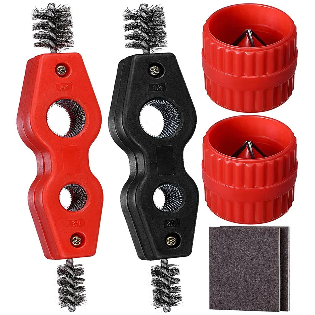 RALCA-Copper Pipe Cleaner,Reamer,Sanding Sponge Set,Copper Pipe Cleaner,Reamer,Sanding Sponge,Deburring Brush For PVC Pipes