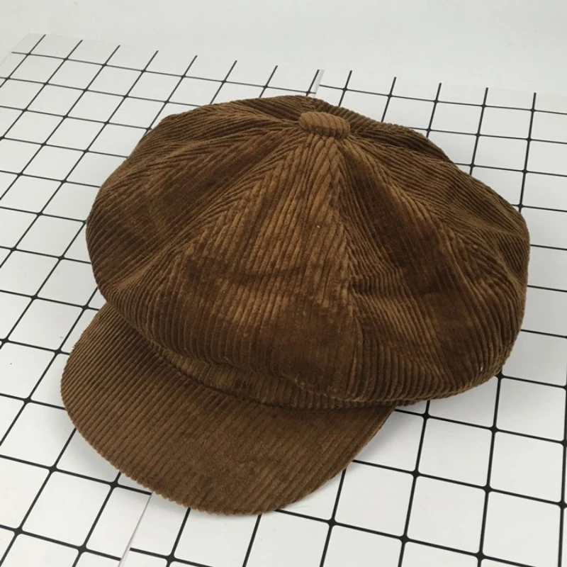 

Японская джинсовая шляпа в полоску в стиле ретро, мужская и женская весенне-осенняя британская уличная солнцезащитная кепка газетчика Gorras