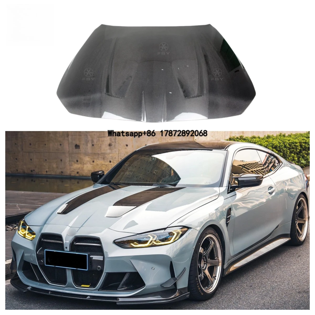 

High Quality CSL Style Dry Carbon Fiber Engine Cover for G80 M3 G82 M4 2020+ Carbon Fiber Hood