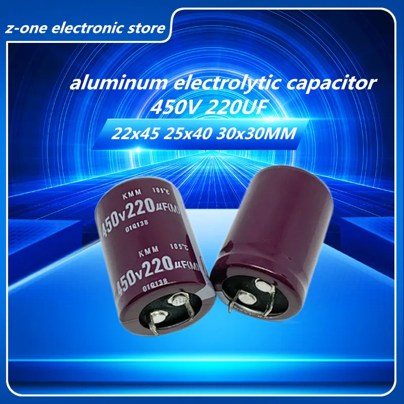 

2pcs-10pcs 450V220UF ox horn aluminum electrolytic capacitor 450V 220UF 22x45 25x40 30x30MM