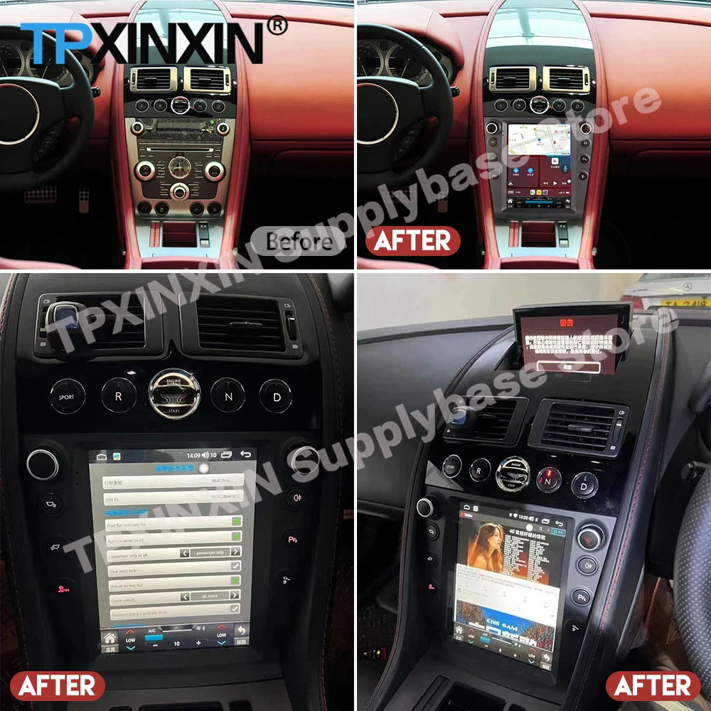 LHD RHD 256G Radio Coche Android 13 For Aston Martin 2005 2006 2007 2008 2009 2010 2012 2013 2014 2015 GPS Navi Player Head Unit