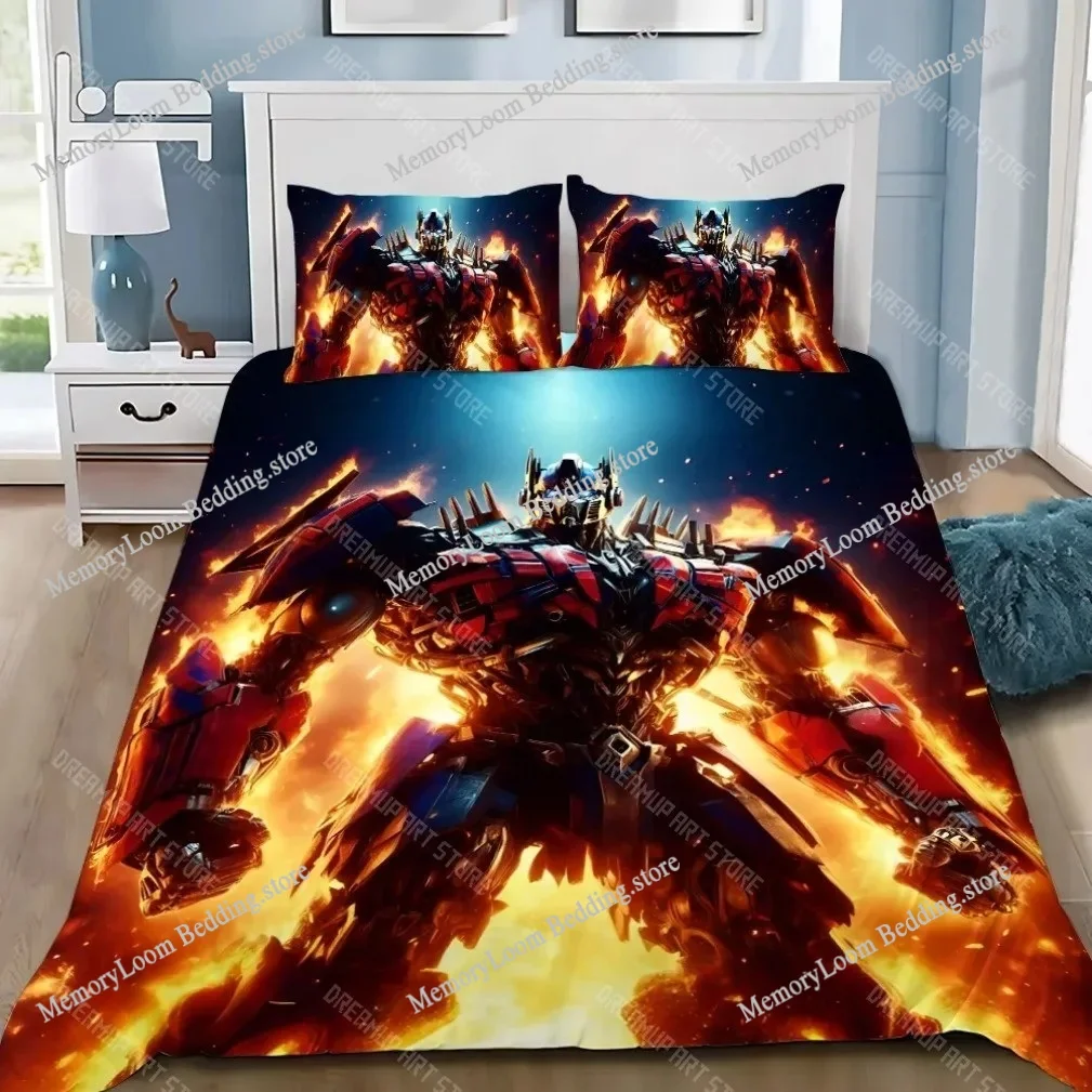 

Cartoon T-Transformers Bedding Set for Children Adult Gift Robot Duvet Cover Pillowcase Single Double Large Size