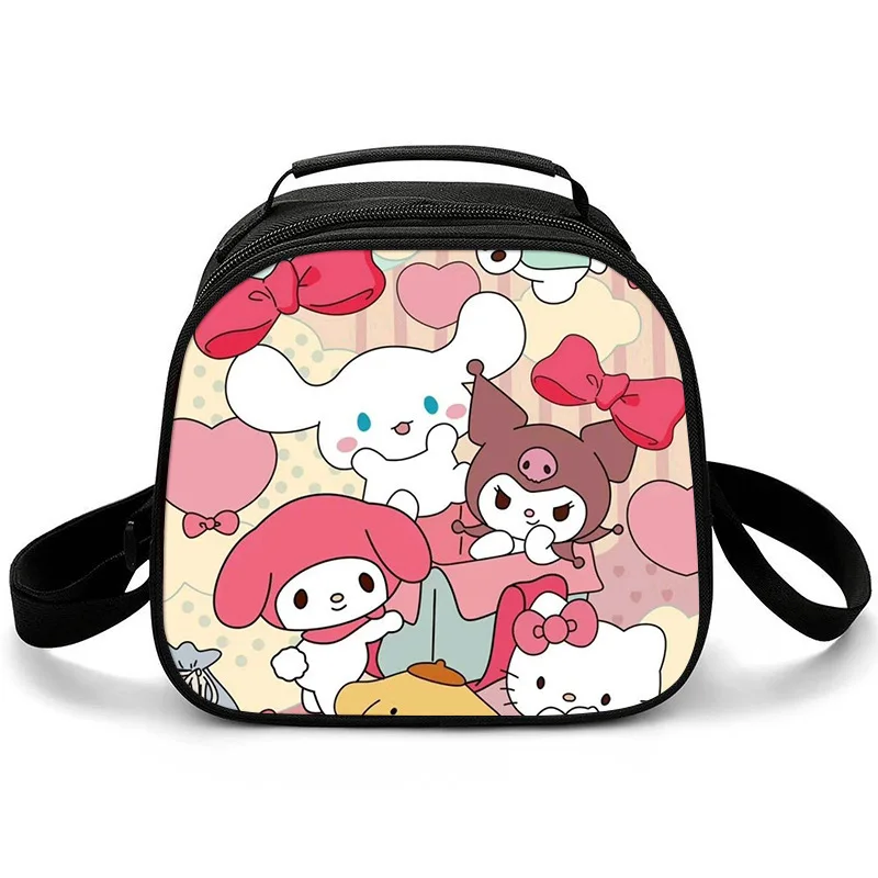 

My Melody Студенческая сумка для обеда с героями мультфильмов Sanrio, ручная сумка-бенто для офисного работника, большая вместительная портативная водонепроницаемая сумка Kawaii для пикника, новинка