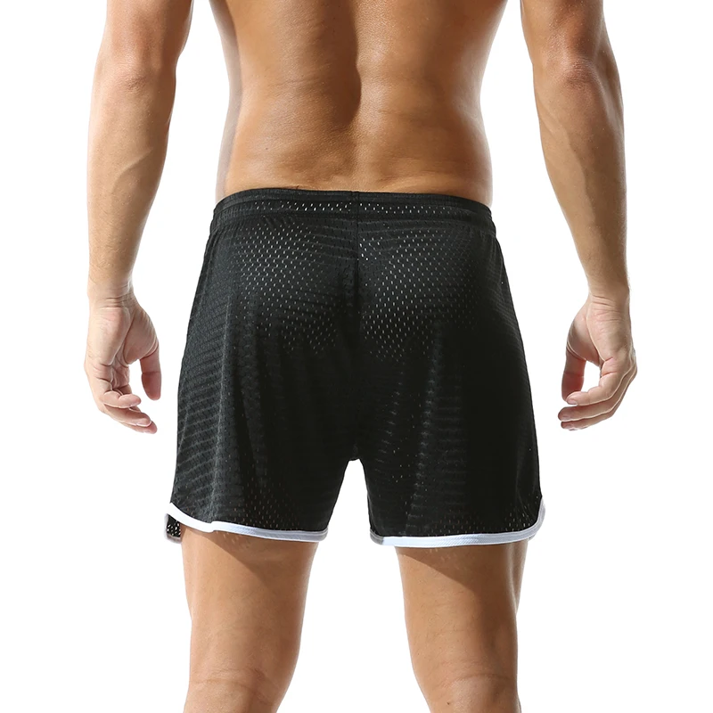 2XL Mens Mesh Causal Shorts Sports Gym Workout Breathable Drawstring Sweatpants Slip Quick Drying Shorts Sleep Bottoms Trunks