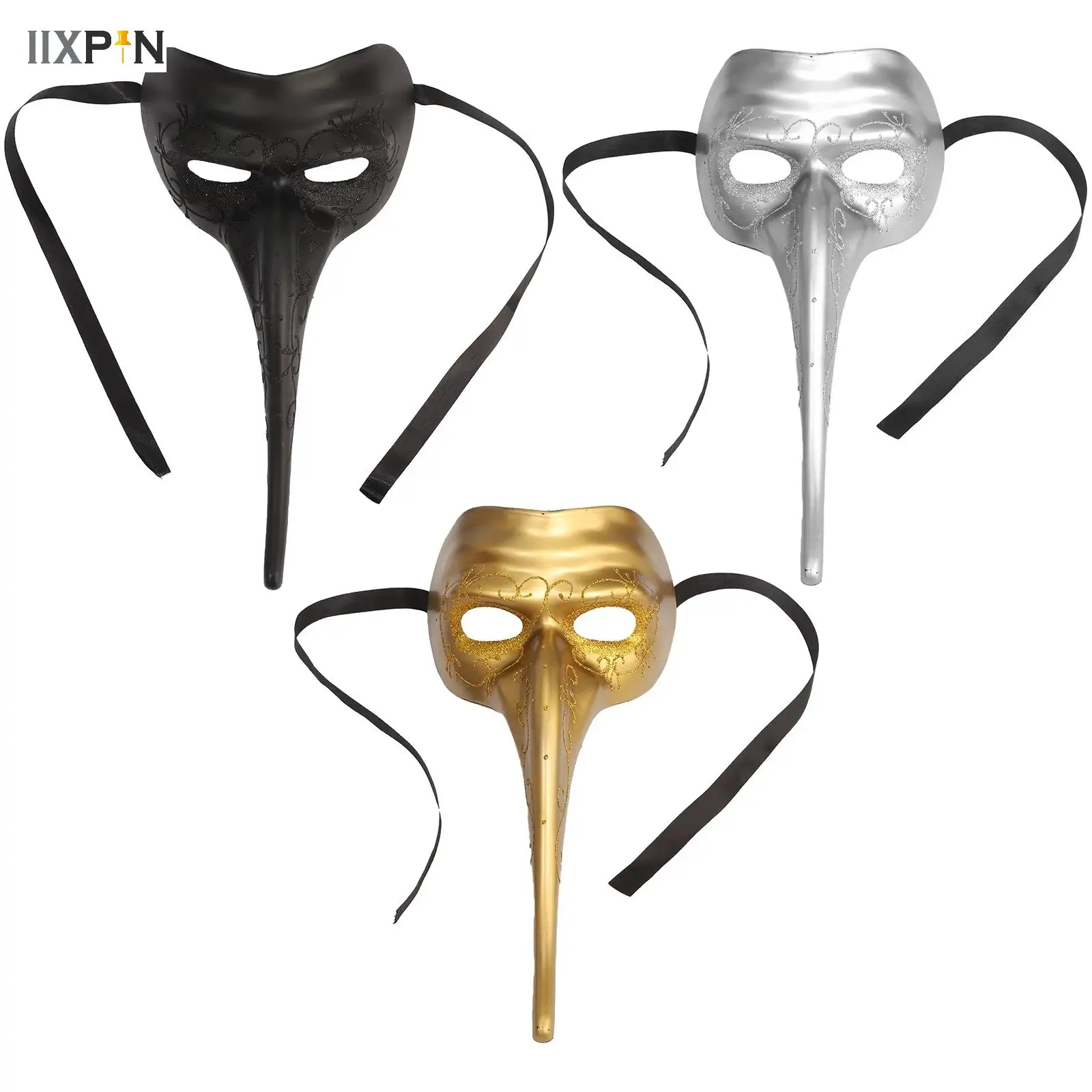 Halloween Long Nose Mask Venetian Mask Masquerade Long Nose Mask Men Costume Masquerade Venice Halloween Carnival Party Supplies