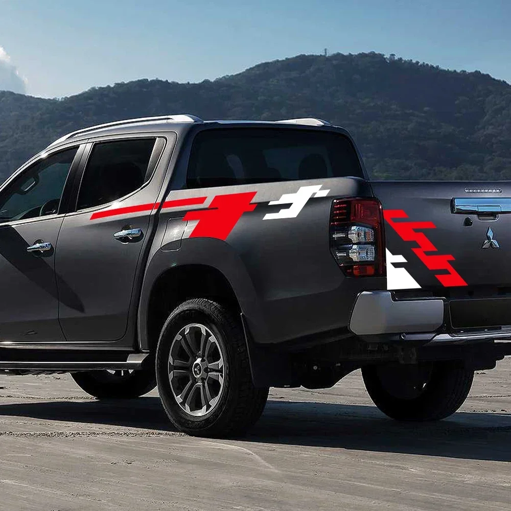 

Pickup Stickers For Mitsubishi L200 Triton Car Rear Tail Trunk Bed Side Decor Decal Truck Vinyl Cover Auto Tuning Accessories