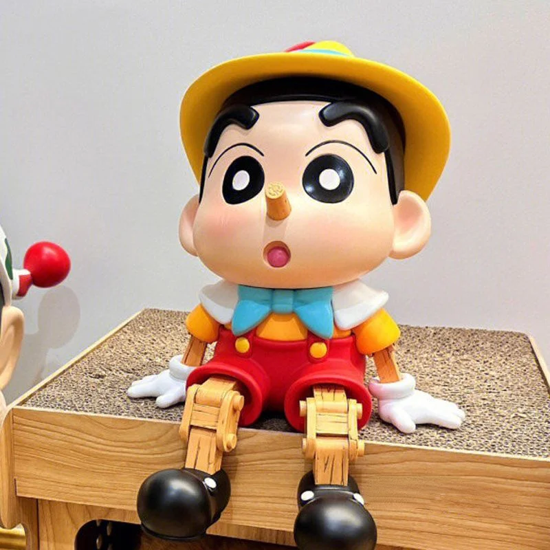 

18CM Anime Crayon Shin Chan Pinocchio Action Figure PVC Collection Model Toys Tabletop Decoration For Birthday Christmas Gift