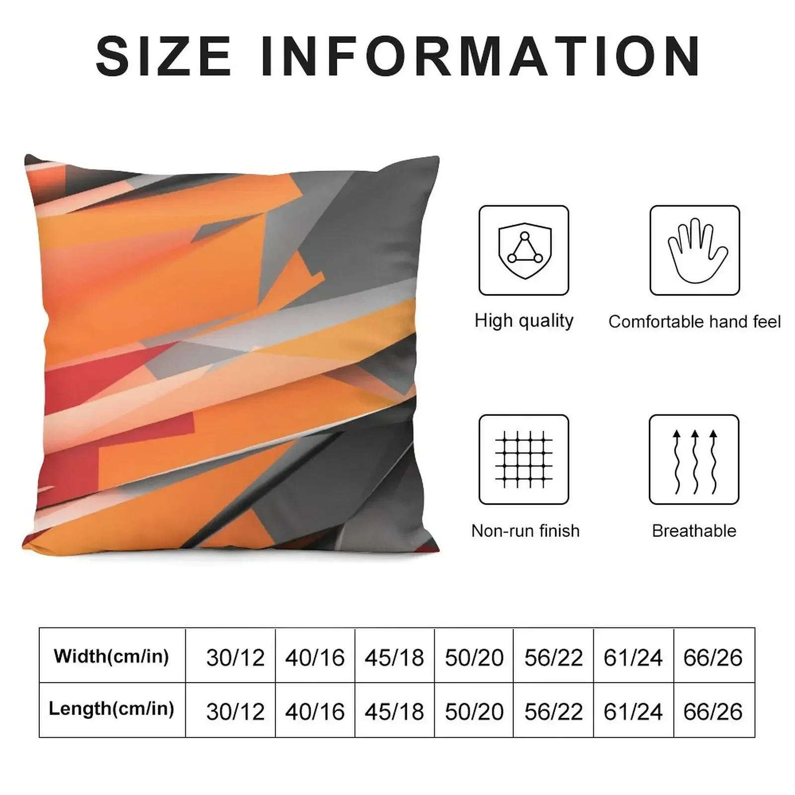 Orange-Red Shards Throw Pillow ornamental pillows for living room Sofa Cover Sofas Covers pillow