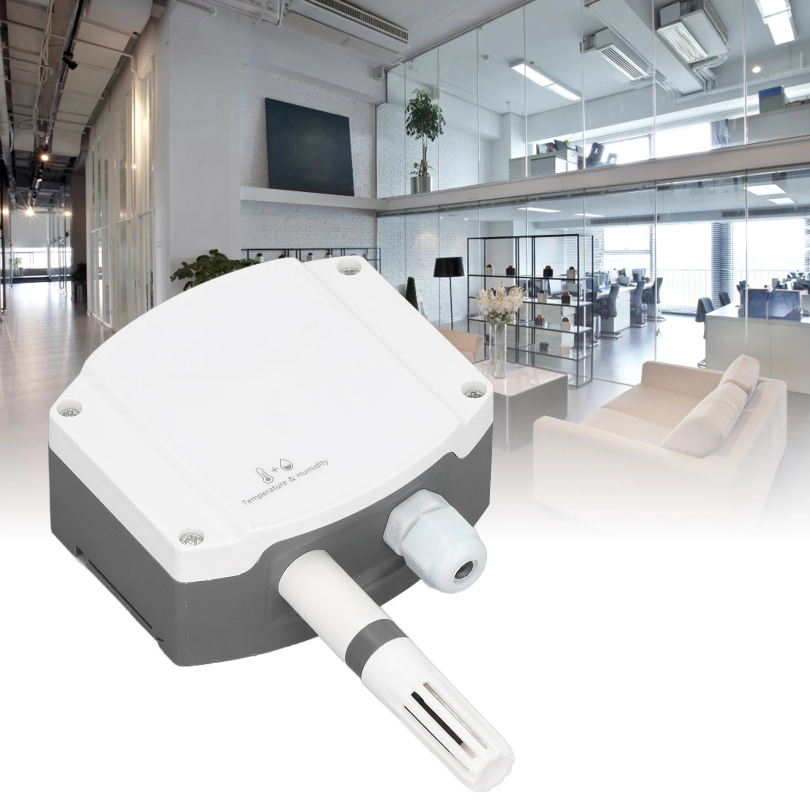 

Wall Mounted Temperature Humidity Sensor 4~20mA Analog Temperature Humidity Transmitter for Garden RS-WS-120-2D