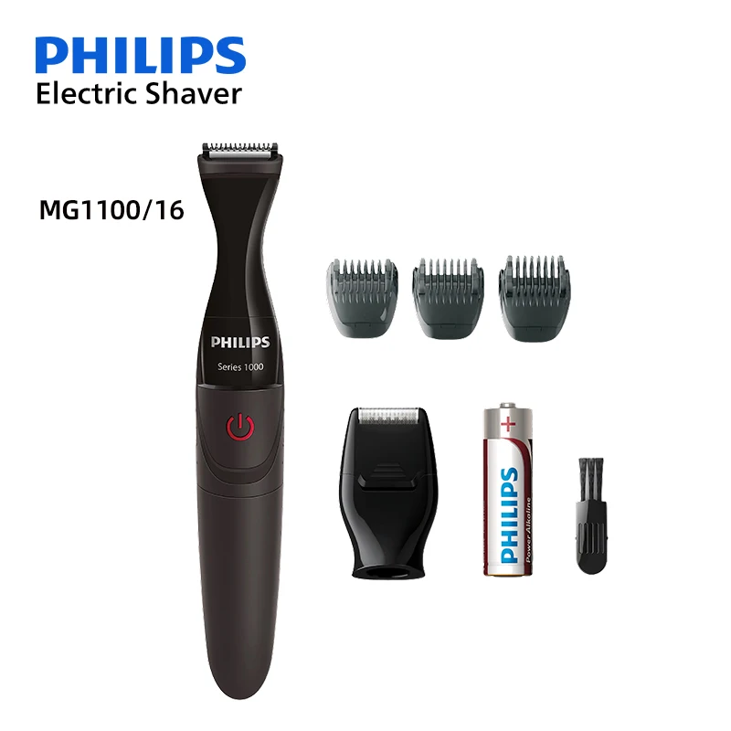 

Philips MG1100 Electric Shaver Accurate Beard Styler Facial Hair Grooming Trimmers 3 Size Combs Battery Powered Shaving Razor