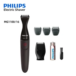 Philips MG1100 Electric Shaver Accurate Beard Styler Facial Hair Grooming Trimmers 3 Size Combs Battery Powered Shaving Razor