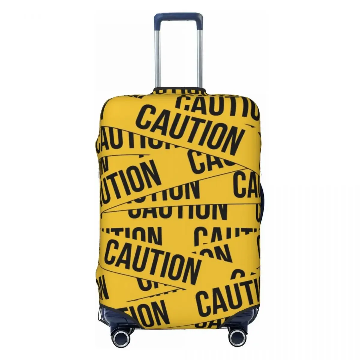 Caution Tape Pattern Suitcase Cover Scene Flight Cruise Trip Elastic Luggage Accesories Protection